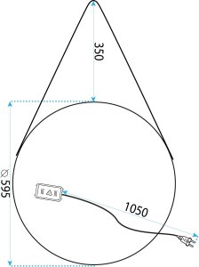 LUSTRO ŚCIENNE LED Z PASKIEM 60cm YH-3339 6