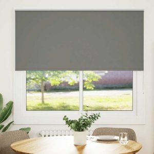 vidaXL Roleta zaciemniająca szara 155x130cm Szerokość tkaniny 151,6cm 1