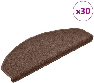 vidaXL Maty na schody 30 szt. Brązowe 65x24x4 cm 1