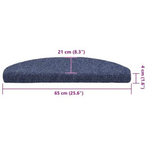 vidaXL Maty na schody samoprzylepne 30 szt. Niebieskie 65x21x4 cm 8