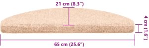 vidaXL vidaXL Maty na schody samoprzylepne 30 szt. Kremowe 65x21x4 cm 8