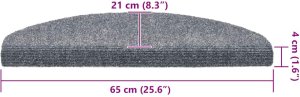 vidaXL Maty na schody samoprzylepne 20 szt. Jasnoszary 65x21x4 cm 8