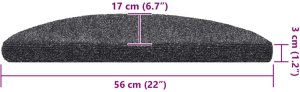 vidaXL Maty na schody samoprzylepne 20 szt. Ciemnoszary 56x17x3 cm (3365668) 8