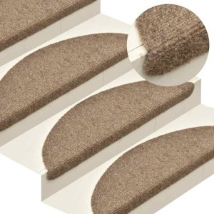 vidaXL Maty na schody samoprzylepne 30 szt. kremowe 56x17x3 cm (3365688) 5
