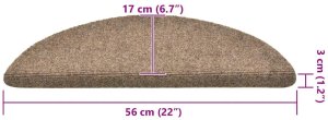 vidaXL Maty na schody samoprzylepne 30 szt. kremowe 56x17x3 cm (3365688) 8