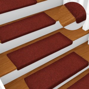 vidaXL Maty na schody samoprzylepne 30 szt. Czerwone 65x21x4 cm 5