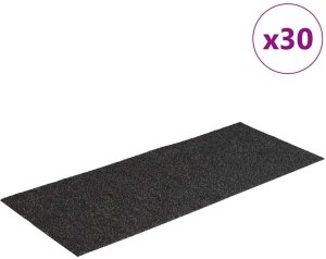 vidaXL vidaXL Maty na schody samoprzylepne 30 szt. Antracyt Prostokątne 2
