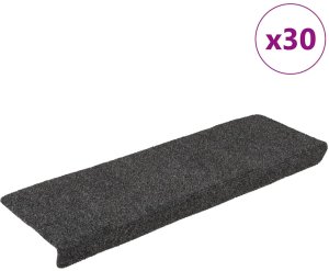 vidaXL Maty na schody samoprzylepne 30 szt. Antracyt 65x21x4 cm 1