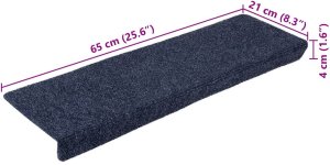 vidaXL Maty na schody samoprzylepne 20 szt. Antracyt 65x21x4 cm 8