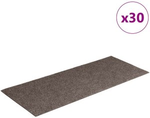 vidaXL Maty na schody samoprzylepne 30 szt. Kremowe Prostokątne 2