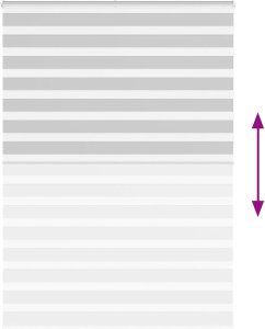 vidaXL Roleta zebra, jasnoszara, szerokość tkaniny 150,9cm, poliester 5