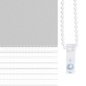 vidaXL Roleta zebra, jasnoszara, szerokość tkaniny 150,9cm, poliester 9