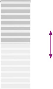 vidaXL Roleta zebra, jasnoszara, szerokość tkaniny 65,9 cm, poliester 5