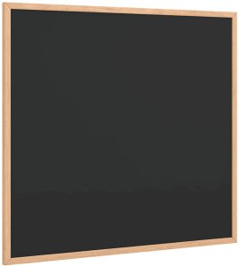vidaXL Tablica kredowa z ramą z litego drewna sosnowego, czarna 2