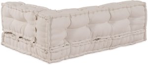 Poduszka sofa vidaXL Kremowa Poliester Poduszki Prostokątne 1