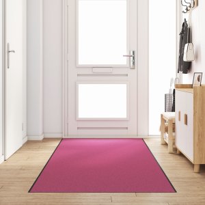vidaXL Wycieraczka Różowa, Czarna Poliamid 400 x 120 x 0.9 cm 1