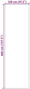 vidaXL vidaXL Wycieraczka Pomarańczowa, Czarna Poliamid 400 x 120 x 0.9 cm 5