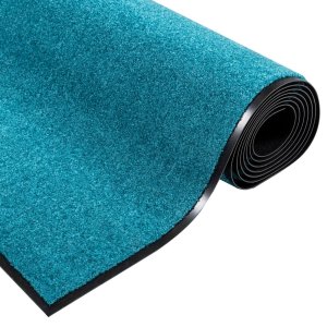vidaXL vidaXL Wycieraczka Turkusowa, Czarna Poliamid 300 x 120 x 0.9 cm 4