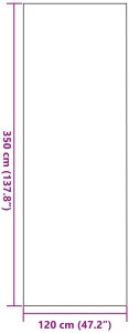 vidaXL vidaXL Wycieraczka Szara, Czarna Polipropylen 350 x 120 x 0.9 cm 5