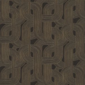 WALLPAPER 868104 BROWN BLACK GEOM 1