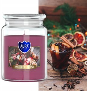 Świeca zapachowa w słoiku Grzane wino 14x9,9cm do 100h palenia 3