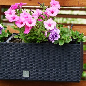 2x Doniczka balkonowa 51cm + uchwyty / haki, nawadniacz Skrzynka na balkon + keramzyt 5l 11