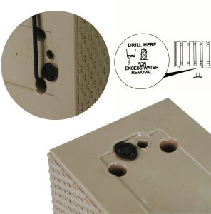 2x Doniczka balkonowa 51cm + uchwyty / haki, nawadniacz Skrzynka na balkon + keramzyt 5l 8