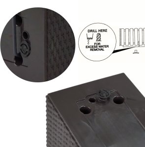 2x Doniczka balkonowa 51cm + uchwyty / haki, nawadniacz Skrzynka na balkon + keramzyt 5l 8