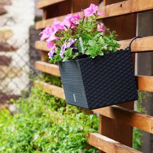 2x Doniczka balkonowa 51cm + uchwyty / haki, nawadniacz Skrzynka na balkon + keramzyt 5l 10