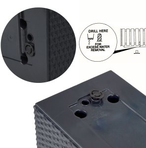 2x Doniczka balkonowa 51cm + uchwyty / haki, nawadniacz Skrzynka na balkon + keramzyt 5l 8