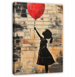 OBRAZ ABSTRAKCJA BANKSY DZIEWCZYNKA DO SALONU SYPIALNI NA PŁÓTNIE 100x70 1