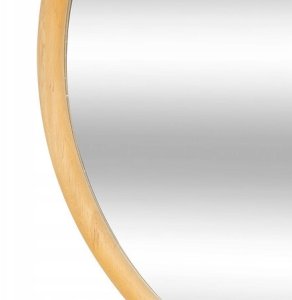 Lustro okrągłe w drewnianej ramie KIM, Ø 55 cm 2