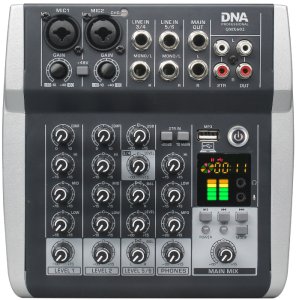 DNA QMX602 analogowy mikser dźwięku 6 kanałów Blue 1