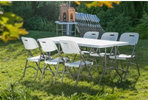 Stół cateringowy prostokątny dł. 182,9 cm 2