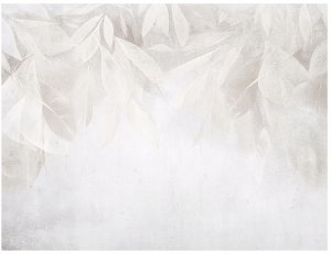 FOTOTAPETA LIŚCIE BETON SZARA LOFT BOHO DO SYPIALNI SALONU TAPETA 150x105 1