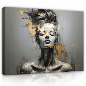 Obraz KOBIETA TWARZ ABSTRAKCJA Duży Salon 100x70 1
