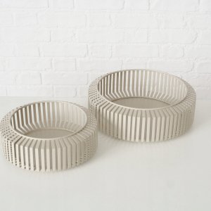 Boltze Metalowe miski ozdobne VIKI, 2 szt. Ø 24-30 cm 2