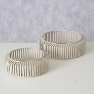 Boltze Metalowe miski ozdobne VIKI, 2 szt. Ø 24-30 cm 3