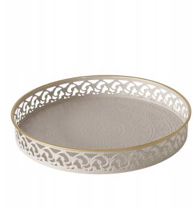 Ażurowa taca metalowa MARQUES, Ø 38 cm 1