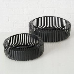 Boltze Metalowe miski ozdobne VIKI, 2 szt. Ø 24-30 cm 2