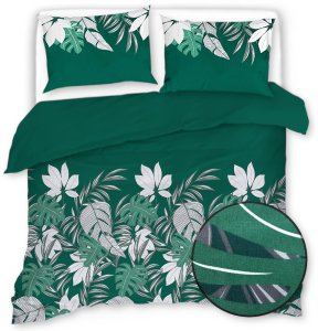Pościel Satynowa 160X200 Monstera 20524 1