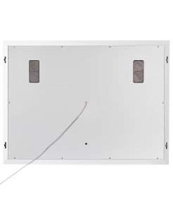 Lustro Beliani Lustro łazienkowe LED MONTARON 80 cm 60 cm Srebrny 5