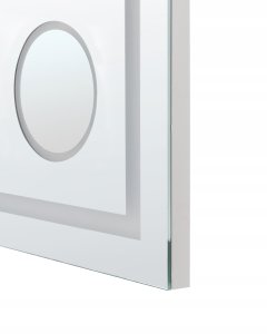 Lustro Beliani Lustro łazienkowe LED THAIX 80 cm 60 cm Srebrny 7