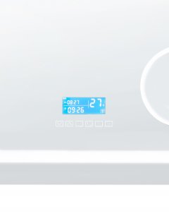 Lustro Beliani Lustro łazienkowe LED THAIX 80 cm 60 cm Srebrny 8