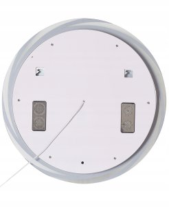 Lustro Beliani Lustro łazienkowe LED TANAY 60 cm 60 cm Wbudowany głośnik Bluetooth Srebrny 6
