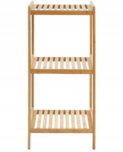 Beliani Regał łazienkowy bambusowy jasne drewno BAXLEY 4