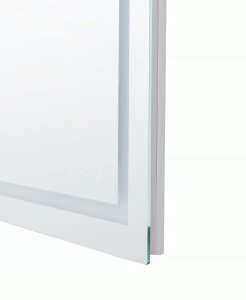 Lustro Beliani Lustro łazienkowe LED PRENOIS 80 cm 60 cm Srebrny 9