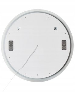 Lustro Beliani Lustro łazienkowe LED FIXIN 80 cm 80 cm Wbudowany głośnik Bluetooth Srebrny 6