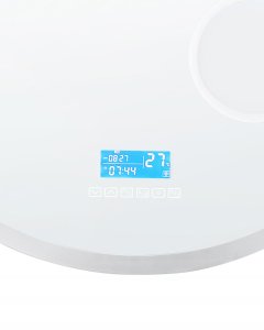 Lustro Beliani Lustro łazienkowe LED FIXIN 80 cm 80 cm Wbudowany głośnik Bluetooth Srebrny 9