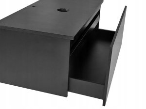 Beliani Wisząca szafka pod umywalkę ALZIRA 80 cm 52 cm 40 cm Czarny 11